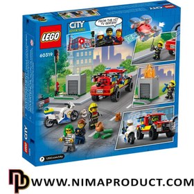 تصویر لگو سری سیتی 60319 - LEGO® City Firefighter Rescue and Police Tracking 60319 Fire Truck ا 295 قطعه 295 قطعه