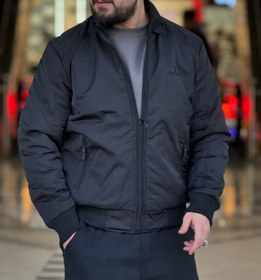 تصویر کاپشن مردانه پشم شیشه دار - مشکی / 3xl Kapshen sport mardane