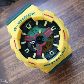 تصویر ساعت مچی مردانه و پسرانه کاسیو جی شاک زرد رنگ CASIO G-SHOCK کد 850306 