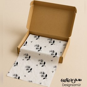 تصویر کاغذ پوستی طرح گل 