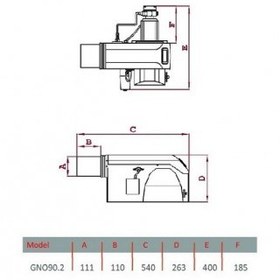 تصویر مشعل گازوئيل سوز گرم ایران مدل GNO 90/2 