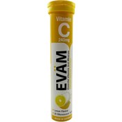 تصویر قرص جوشان ویتامین c ایوام 240 mg محصول آلمان Evam Vitamin C