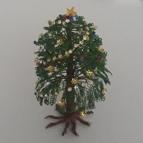 تصویر درخت کریسمس سیمی 