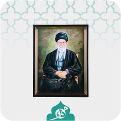 تصویر تابلو نقاشی40*30 رنگ روغن امام خامنه ای (مدظله العالی) 