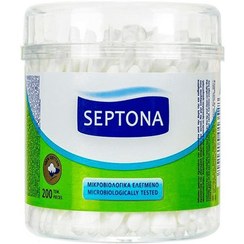 تصویر گوش پاک کن کریستال 200‌عددی Septona ا Septona Cotton Swab 200pcs Septona Cotton Swab 200pcs