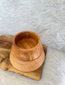تصویر کاسه هرمی چوبی 