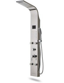 تصویر پنل دوش حمام آرامان مدل H استیل ۳۰۴ با رنگ طلایی براق 