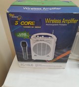 تصویر اکو آمپلی فایر شارژی فلش خور FC 117 UBبا میکرفون بیسیم Wireless Amplifier Rechargeable Portable