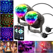تصویر چراغ رقص نور مهمانی پک 2 عددی مدل ‎DMQ-002 برند KOOT Dancing light, party light, pack of 2, DMQ-002, KOOT