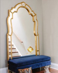 تصویر آینه قدی الف مدل الماس ابعاد ۷۰ * ۱۸۰ با قاب چوبی 