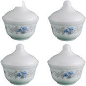 تصویر قندان پارس اپال مدل رمانتیک کد 120 بسته 4 عددی 