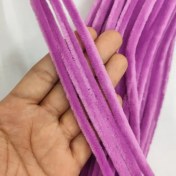 تصویر پیپ پاک کن مخملی رنگ ارکیده کد2 (20عددی) 