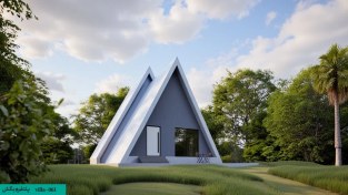 تصویر پلان کلبه سوئیسی ۹۰ متری مدل villa-061 