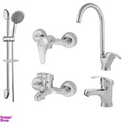 تصویر ست شیرآلات ترنم مدل مکث کد PLUS مجموعه 5 عددی 