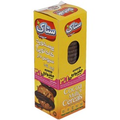 تصویر بیسکویت کاکائویی سبوس دار چند غله ستاک - 370 گرم 