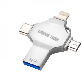 تصویر فلشgreen lion USB flash 64GB - silver 