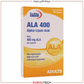 تصویر کپسول آ ال آ 400 یوروویتال 30 عدد Eurhovital ALA 400 Mg 30 Caps