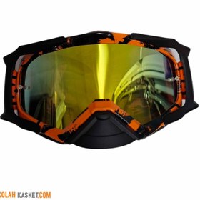 تصویر عینک موتور سواری کراسی نارنجی REDLINE مدل ARMY REDLINE ARMY Model Crossy Orange Motorcycle Goggles