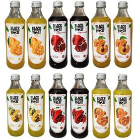 تصویر آبمیوه شیشه ای 330 میلی لیتری بلک ولف شل 12 عددی - انبه Glass juice 330 ml Black Wolf Shell 12 pieces