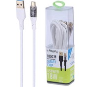 تصویر کابل میکرو یو اس بی فست شارژ 18 وات رویال RCS-119 طول 1 متر - مشکی 