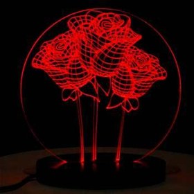 تصویر چراغ خواب سه بعدی سهیل مدل گل ا Soheil Flower 3D Night Light Soheil Flower 3D Night Light