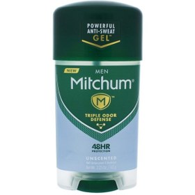 تصویر دئودورانت ژله ای مردانه میچوم مدل UNSCENTED وزن 63 گرم MITCHUM MEN TRIPLE ODOR DEFENSE UNSCENTED DEODORANT GEL 63G