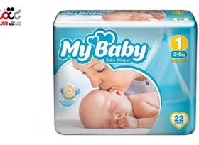 تصویر پوشک کامل بچه ۲ تا ۵ کیلوگرم عصاره بابونه سایز ۱ مای بی بی ۲۲ عددی My Baby Size 1 Baby Diaper With Chamomile Extact 22pcs