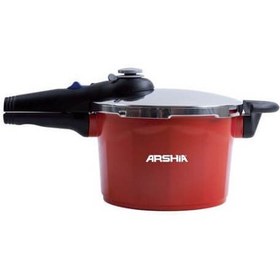 تصویر دیگ زودپز ۵ لیتر قرمز عرشیا مدل PR622-1808 Pressure cooker 5 liters red Arshia model PR622-1808