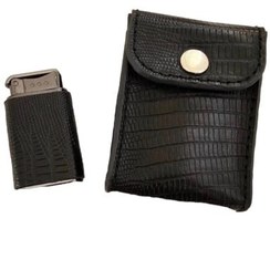 تصویر کیف چرمی سیگار و فندک دستدوز - مشکی ، قهوه ای ، عسلی / ساده ، طرحدار 