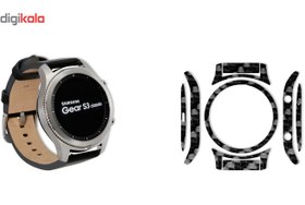 تصویر بسته 2 عددی برچسب ماهوت مدل Shine Carbon-fiber مناسب برای ساعت هوشمند Samsung Gear S3 Classic 