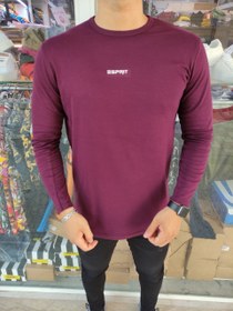 تصویر تیشرت آستین بلند بادمجونی اسپریت Spirit long sleeve t-shirt