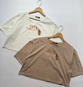 تصویر تیشرت کراپ باکسی 