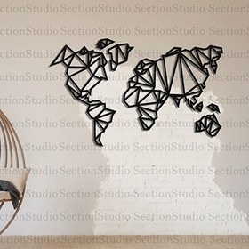 تصویر دیوارکوب نقشه جهان کد 127 