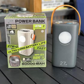 تصویر پاوربانک 27 وات ریمکس مدل RPP-123 ظرفیت 60000 میلی آمپر ساعت Remax RPP-123 60000mAh 27W Power Bank