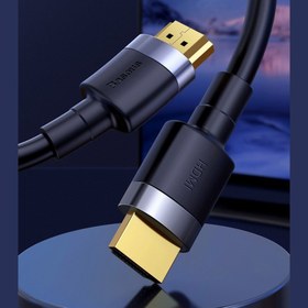 تصویر کابل HDMI 4k باسئوس مدل CADKLF-H01 طول 5 متر Baseus Cafule 4KHDMI Male To 4KHDMI Male Adapter Cable 5m Black