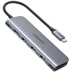 تصویر هاب 6 پورت USB-C به USB 3.0 یوگرین مدل 7041 Hub UGREEN USB-C CM195 7041