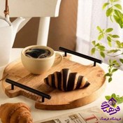 تصویر سيني رايکا چوبي دسته فلز مستطيل و بيضي بزرگ 