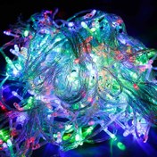 تصویر ریسه سوزنی ۲۵ متری با ۳۲۰ لامپ نور رنگی 