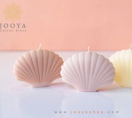 تصویر شمع طرح صدف - جعبه کرافت / 