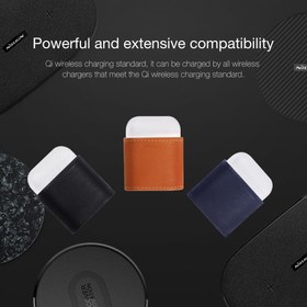 تصویر کیف شارژ وایرلس ایرپاد نیلکین Nillkin Airpods Mate wireless Charging Case (سرمه ای) 