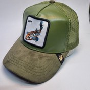 تصویر کلاه گورین طرح ماهی جلو چرم 