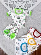 تصویر تیشرت نوزاد مدل فیل بامزه – آستین کوتاه و شورت (دخترانه / پسرانه)سایز ۱ تا ۳ - 3 