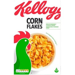 تصویر کورن فلکس - غلات صبحانه کلاگز خروس نشان انگلیسی 450 گرمی Kellogg's Corn Flakes 