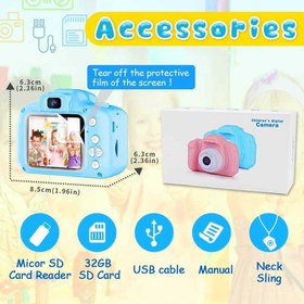 تصویر دوربین عکاسی کودکانه شارژی مدل children's digital camera 