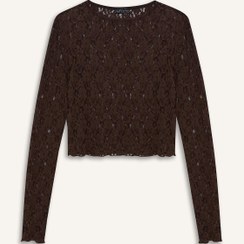 تصویر بلوز زنانه قهوه ای دفکتو 