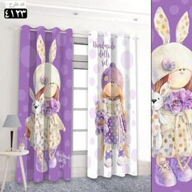 تصویر پرده اتاق کودک دخترونه - طرح عروسک روسی-کد 4123 