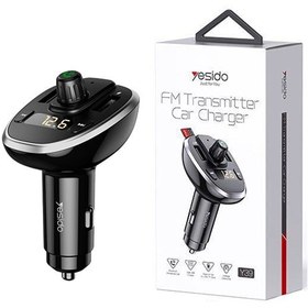 تصویر FM Player بلوتوثی + شارژر فندکی Yesido Y39 Yesido Y39 Bluetooth FM Player Transmitter & Car Charger