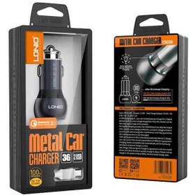 تصویر شارژر فندکی الدینیو مدل C503Q فست شارژ همراه با کابل Type-C 