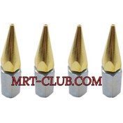 تصویر مهره چرخ اسپرت نیزه ای تیبا ساینا رنگ طلایی 16 عدد 