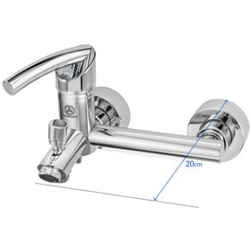 تصویر شیر حمام قهرمان مدل تنسو رویال کروم Ghahraman-faucet-tenso-royal-bath-chrome